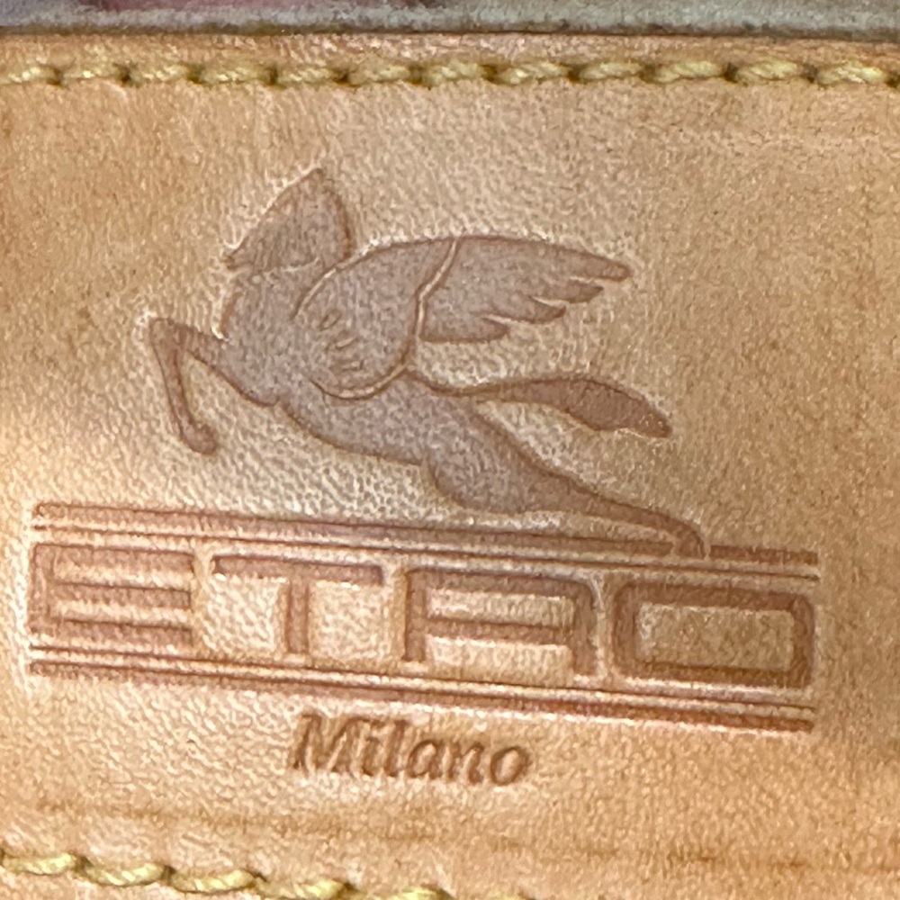 Etro Milano Vintage 1990s Paisley Crossbody Bag with Leather Trim - Picture 10 of 11